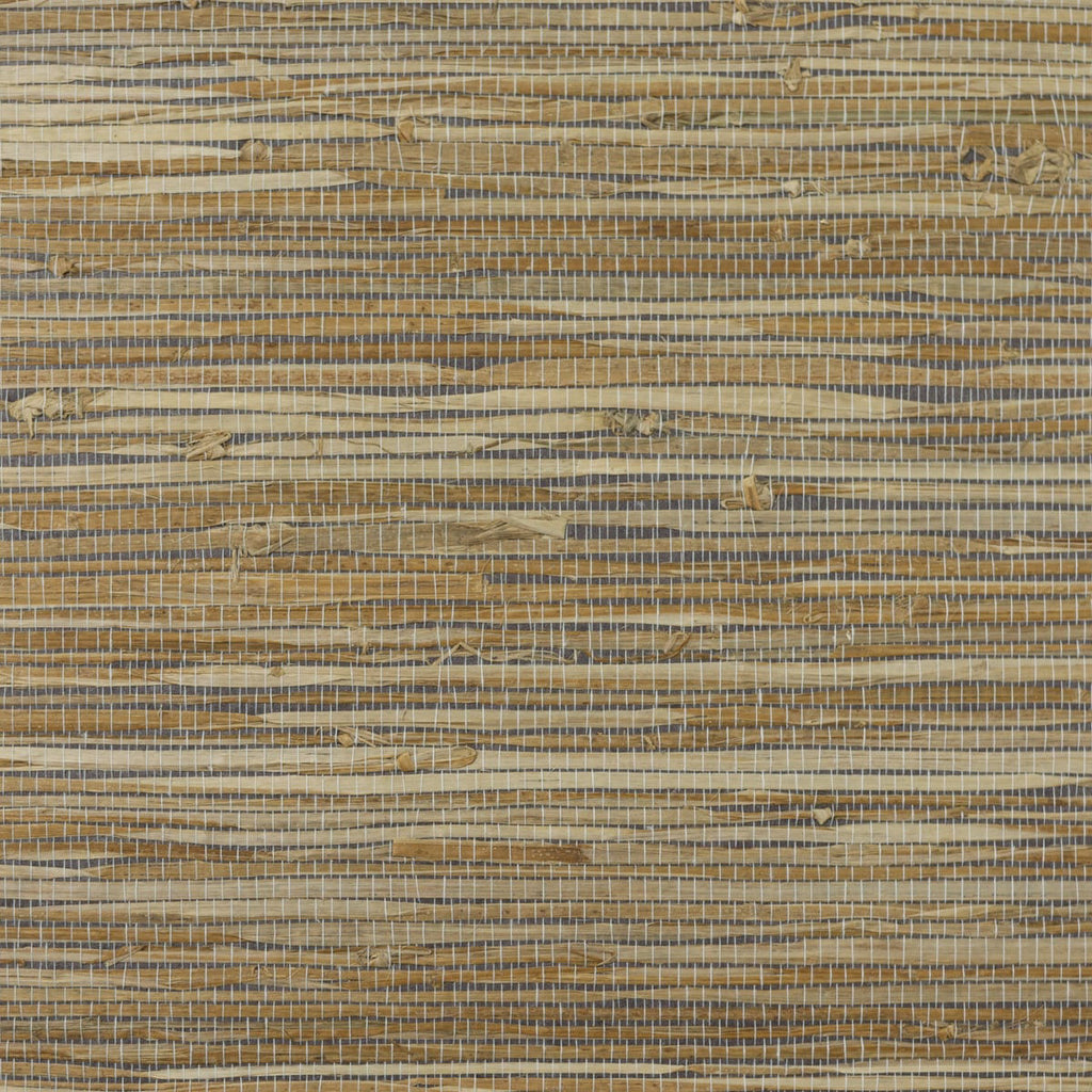 Nantucket Grasscloth Honey Brown & Charcoal Wallcovering | Phillipe Romano