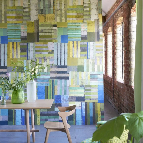 Achara Blocks Panel 03 Azure | Designers Guild Europe