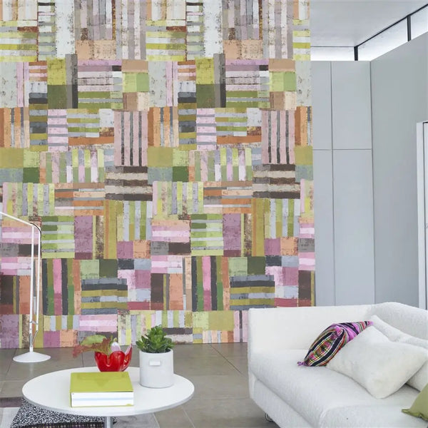 Achara Blocks Panel 02 Pinks | Designers Guild Europe