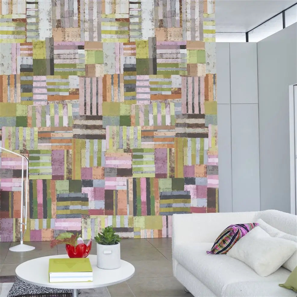 Achara Blocks Panel 02 Pinks | Designers Guild Europe