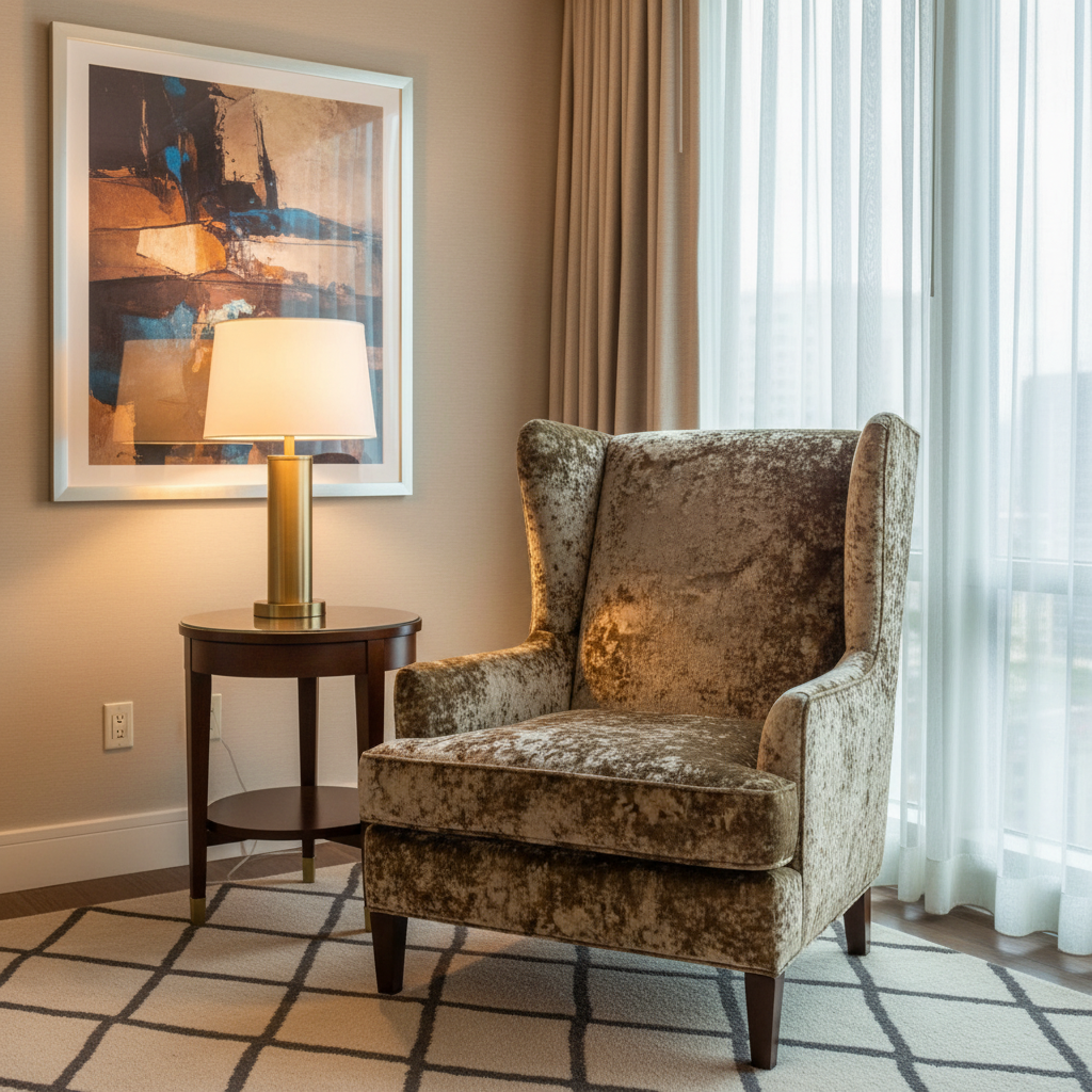 Crushed Coral - Mocha Upholstered Chair | Architectural Fabrics
