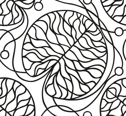 Bottna Contemporary Illustration - Ebony and Eggshell | Architectural Wallcoverings