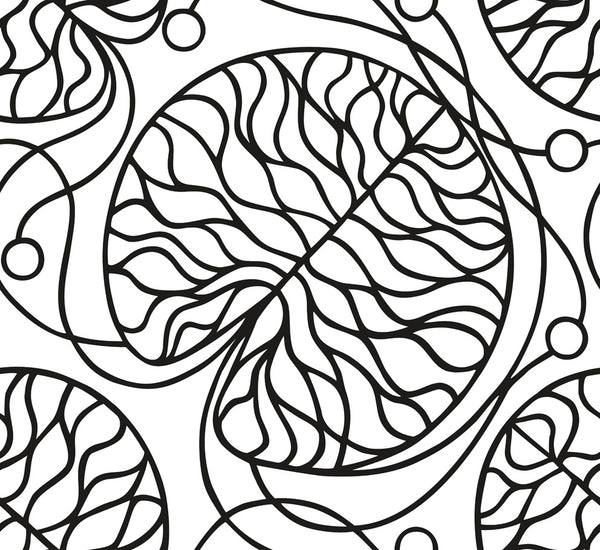 Bottna Contemporary Illustration - Ebony and Eggshell | Architectural Wallcoverings