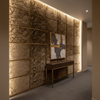 Crushed Velvet Texture Bronze Umber Upholstered Wall Panel | Architectural Fabrics
