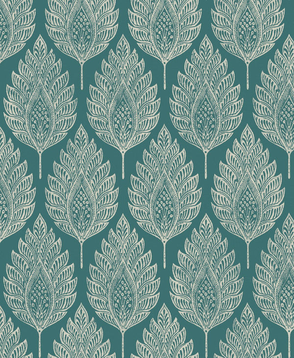 Leaf Teal | Graham & Brown