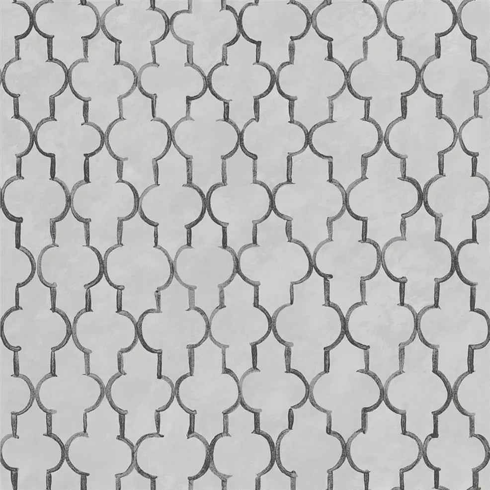 Pergola Trellis 01 Graphite Wallpaper | Designers Guild Europe