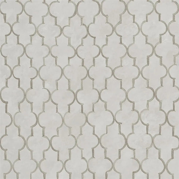 Pergola Trellis 03 Stone Wallpaper | Designers Guild Europe