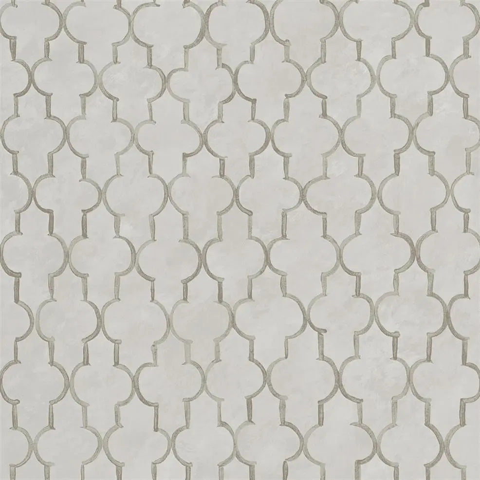 Pergola Trellis 03 Stone Wallpaper | Designers Guild Europe