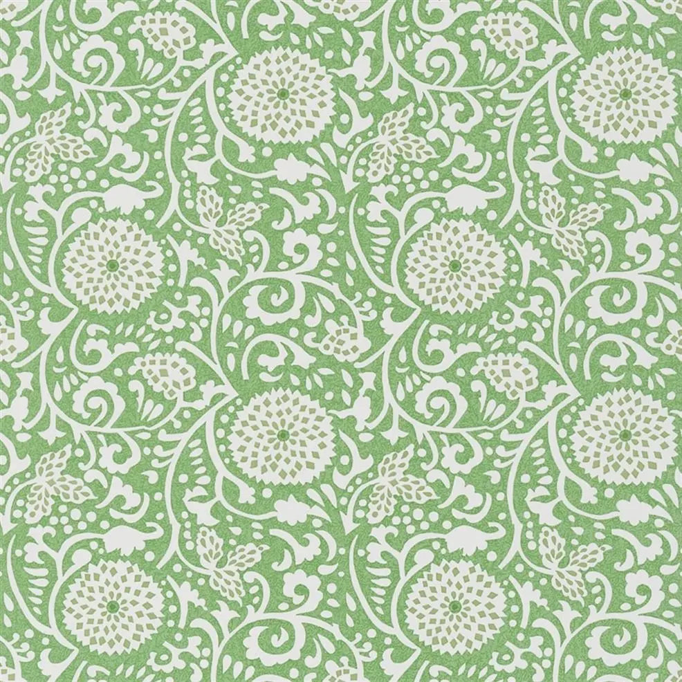 Shaqui Swirl 06 Emerald Wallpaper | Designers Guild Europe