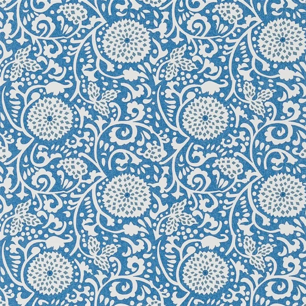 Shaqui Swirl 07 Cobalt Wallpaper | Designers Guild Europe