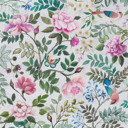 Porcelaine de Chine Flora Birds 01 Fuchsia | Designers Guild Europe