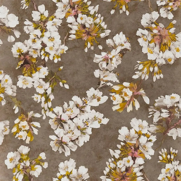 Fleur d'Assam Mid Scale Floral 03 Copper Wallpaper | Designers Guild Europe