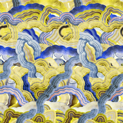 Mineral Creek Stone Panel 03 Blue Yellow | Christian Lacroix Europe