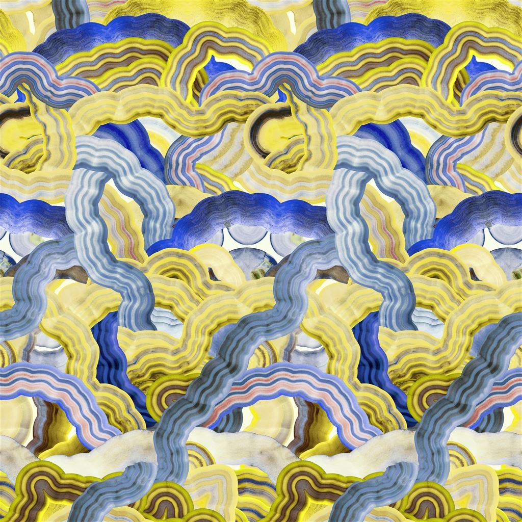 Mineral Creek Stone Panel 03 Blue Yellow | Christian Lacroix Europe