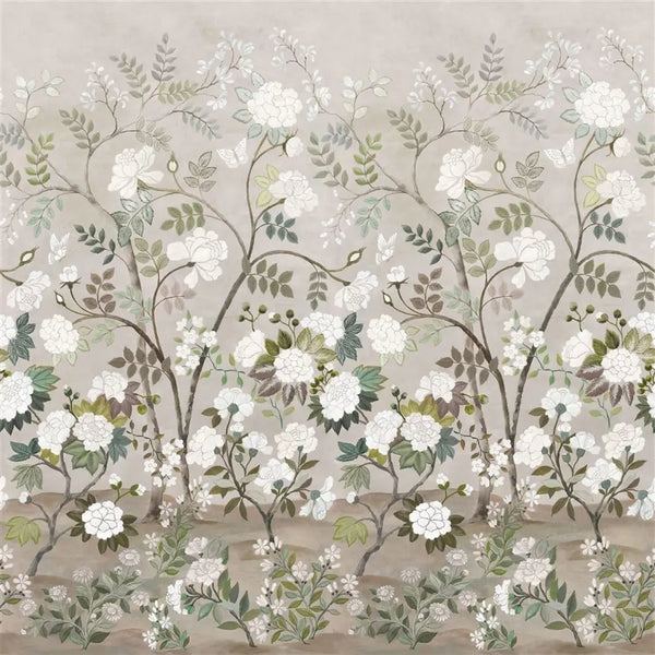 Fleur Orientale Panel 02 Cream Wallpaper | Designers Guild Europe