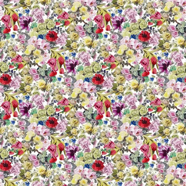 Orangerie Floral Panel 1 Rose Floral Wallpaper | Designers Guild Europe