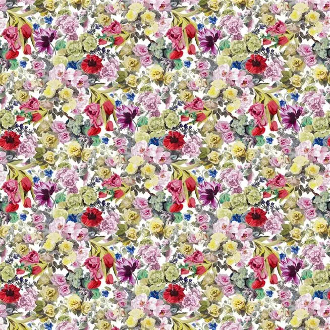 Orangerie Floral Panel 1 Rose Floral Wallpaper | Designers Guild Europe