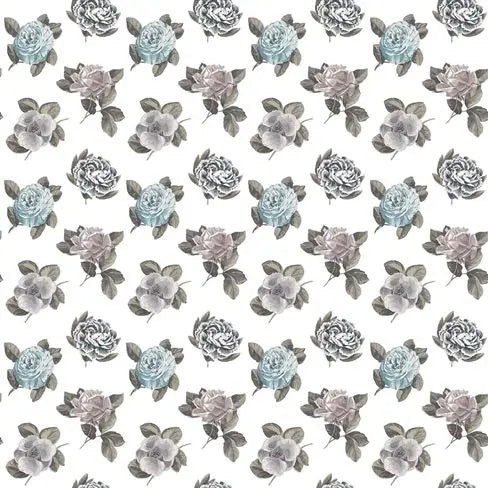Pavonia Floral Panel 02 Graphite Wallpaper | Designers Guild Europe