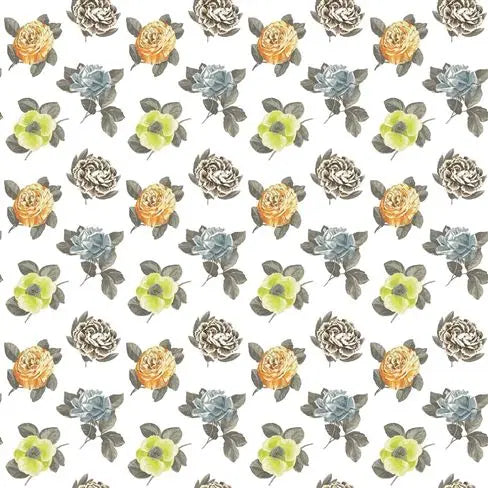 Pavonia Floral Panel 04 Saffron Wallpaper | Designers Guild Europe