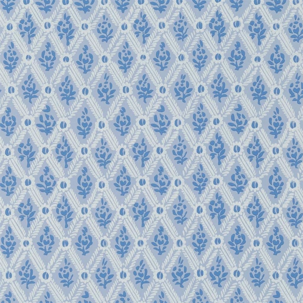 St John Street Small Scale Trellis Delft | Designers Guild Europe