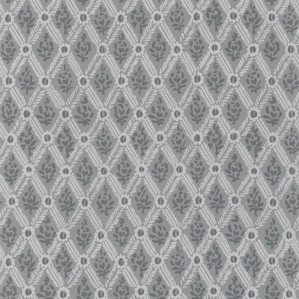St John Street Small Scale Trellis Slate | Designers Guild Europe