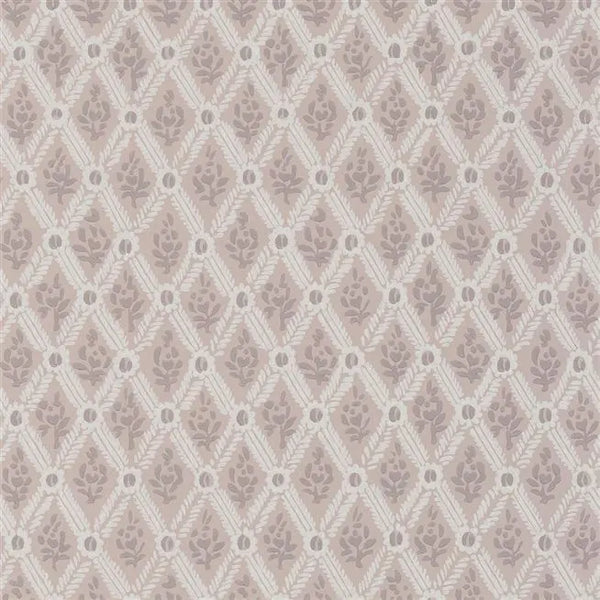 St John Street Small Scale Trellis Vintage Rose Red Wallpaper | Designers Guild Europe
