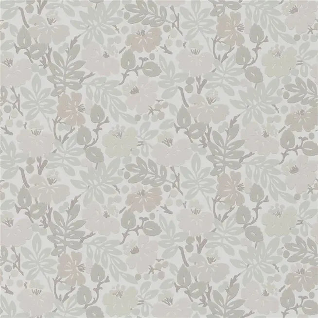 Carlisle Fauna Floral Plaster Wallpaper | Designers Guild Europe