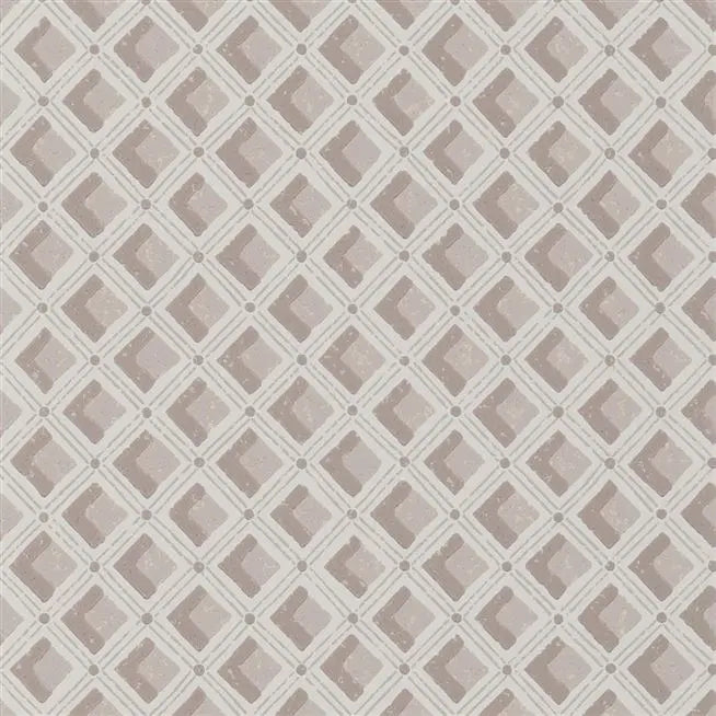 Amsee Geometric Diamond Castle Wallpaper | Designers Guild Europe