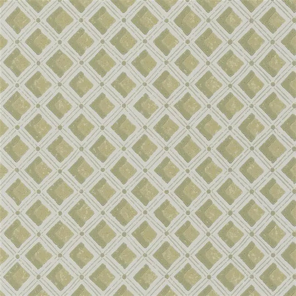 Amsee Geometric Diamond Moss | Designers Guild Europe