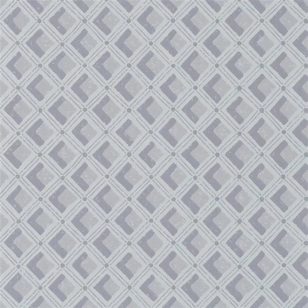 Amsee Geometric Diamond Portcullie Blue | Designers Guild Europe