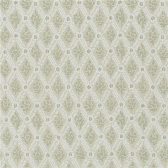 St John Street Small Scale Trellis Willow Wallpaper | Designers Guild Europe