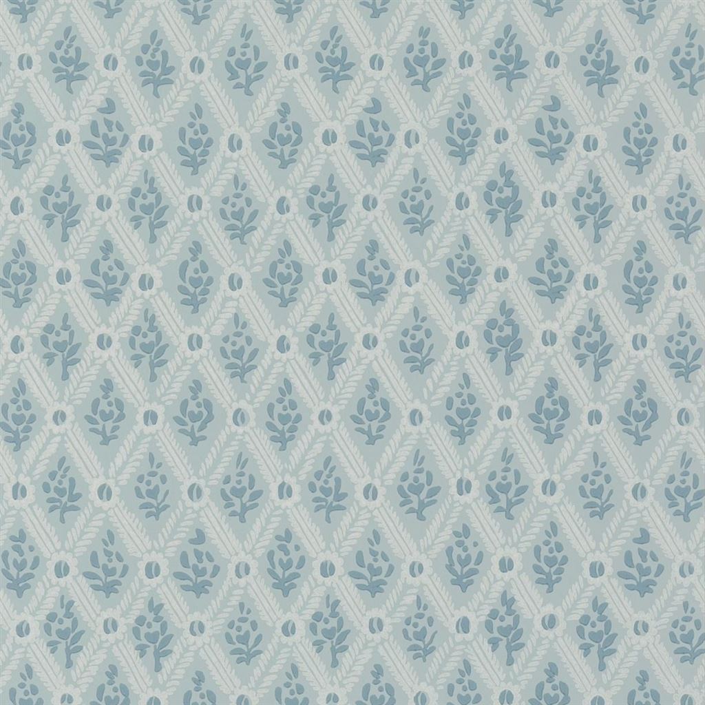 St John Street Small Scale Trellis Duck Egg | Designers Guild Europe
