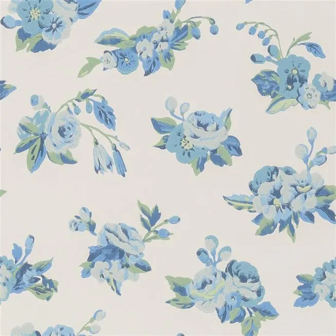 Craven Street Floral Flower Delft Wallpaper | Designers Guild Europe