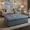 Quintana Bay - Canal Upholstered Ottoman | Architectural Fabrics