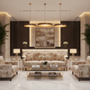 Crushed Velvet Texture Oyster Pearl Upholstered Sofa | Architectural Fabrics