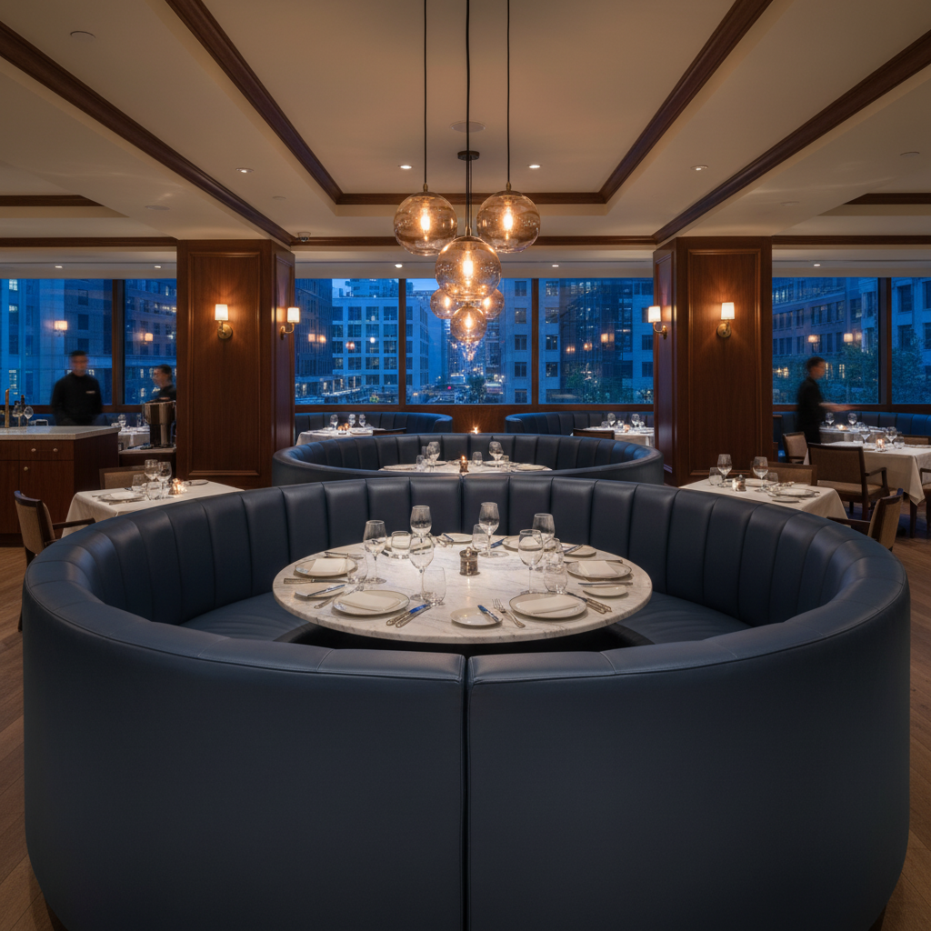 Kralendijk - Neptune Upholstered Banquette | Architectural Fabrics