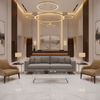Nassau Gold - Smoke Upholstered Sofa | Architectural Fabrics