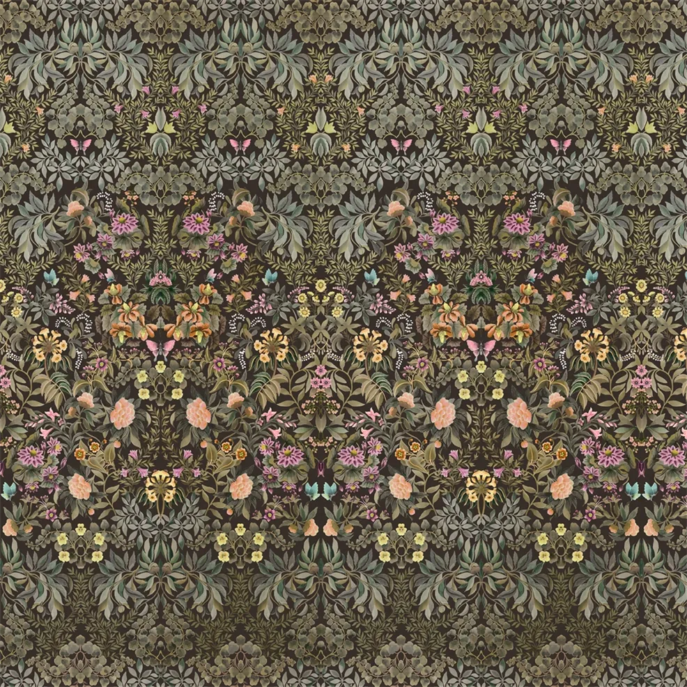 Ikebana Grande kaleidoscopic Damask Panel 02  Wallpaper | Designers Guild Europe