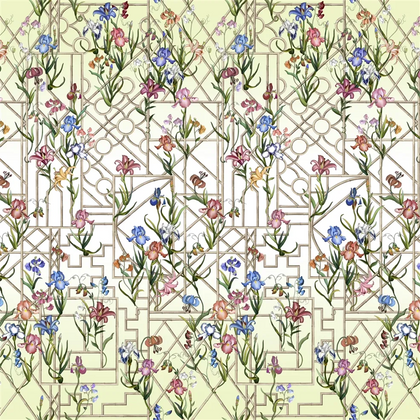 Fretwork Garden Panoramic Panel 01 | Christian Lacroix Europe