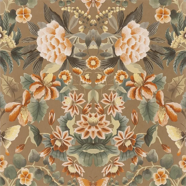 Ikebana Damask Gold Wallpaper | Designers Guild Europe