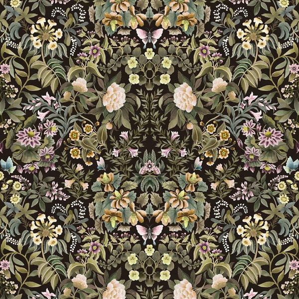 Ikebana Grande kaleidoscopic Damask Panel 02 | Designers Guild Europe