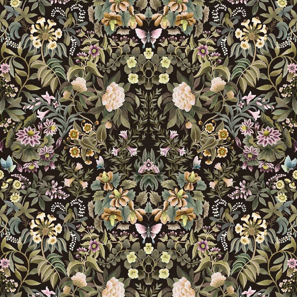 Ikebana Grande kaleidoscopic Damask Panel 02 | Designers Guild Europe