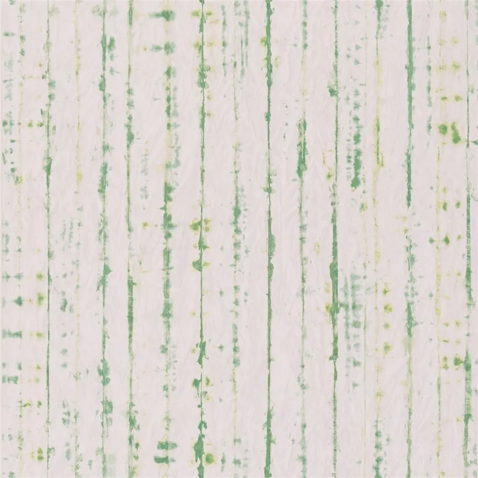 Shiwa Stripe Emerald Wallpaper | Designers Guild Europe
