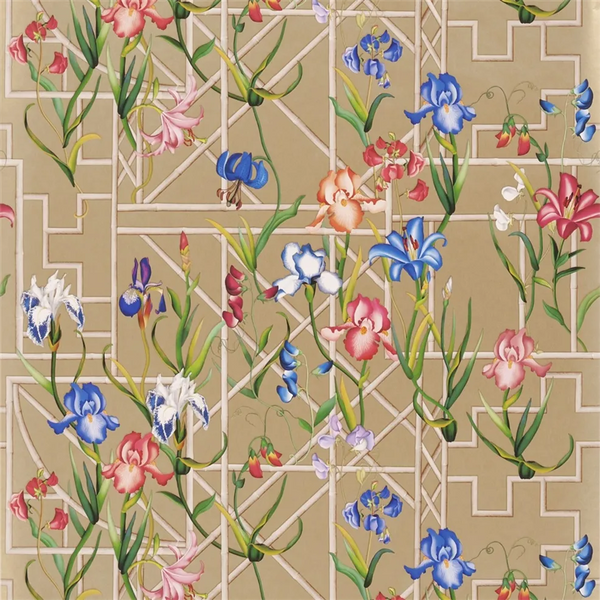 Fretwork Garden 04 Gold Wallpaper | Christian Lacroix Europe