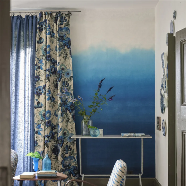Shoshi Ombre Panel 01 Cobalt | Designers Guild Europe