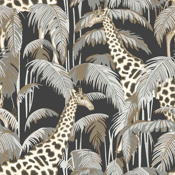 Safari Gentile Black | Masi Wallcovering