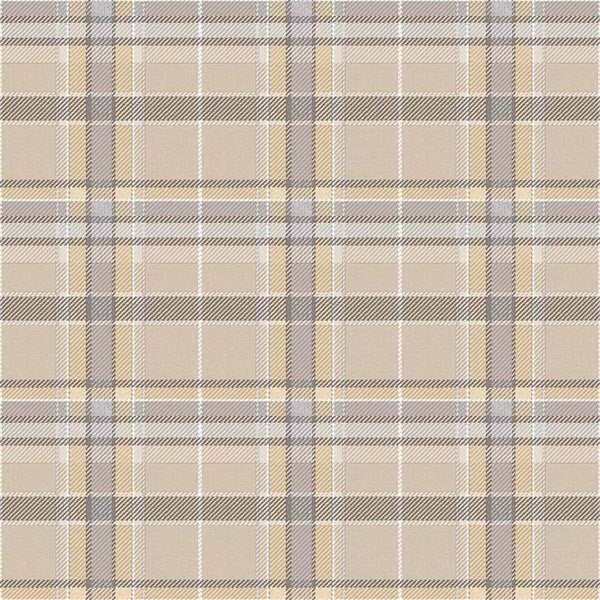 Tartan Classico Taupe | Masi Wallcovering