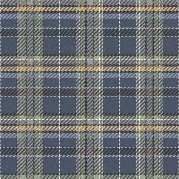 Tartan Classico Navy | Masi Wallcovering