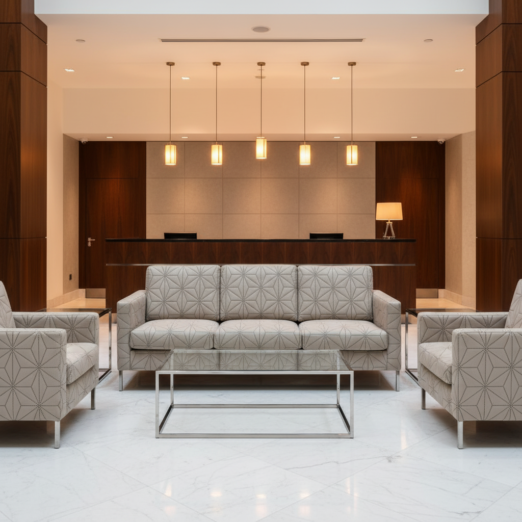 Axis - Axis Etched Polyurethane Upholstered Sofa | Architectural Fabrics