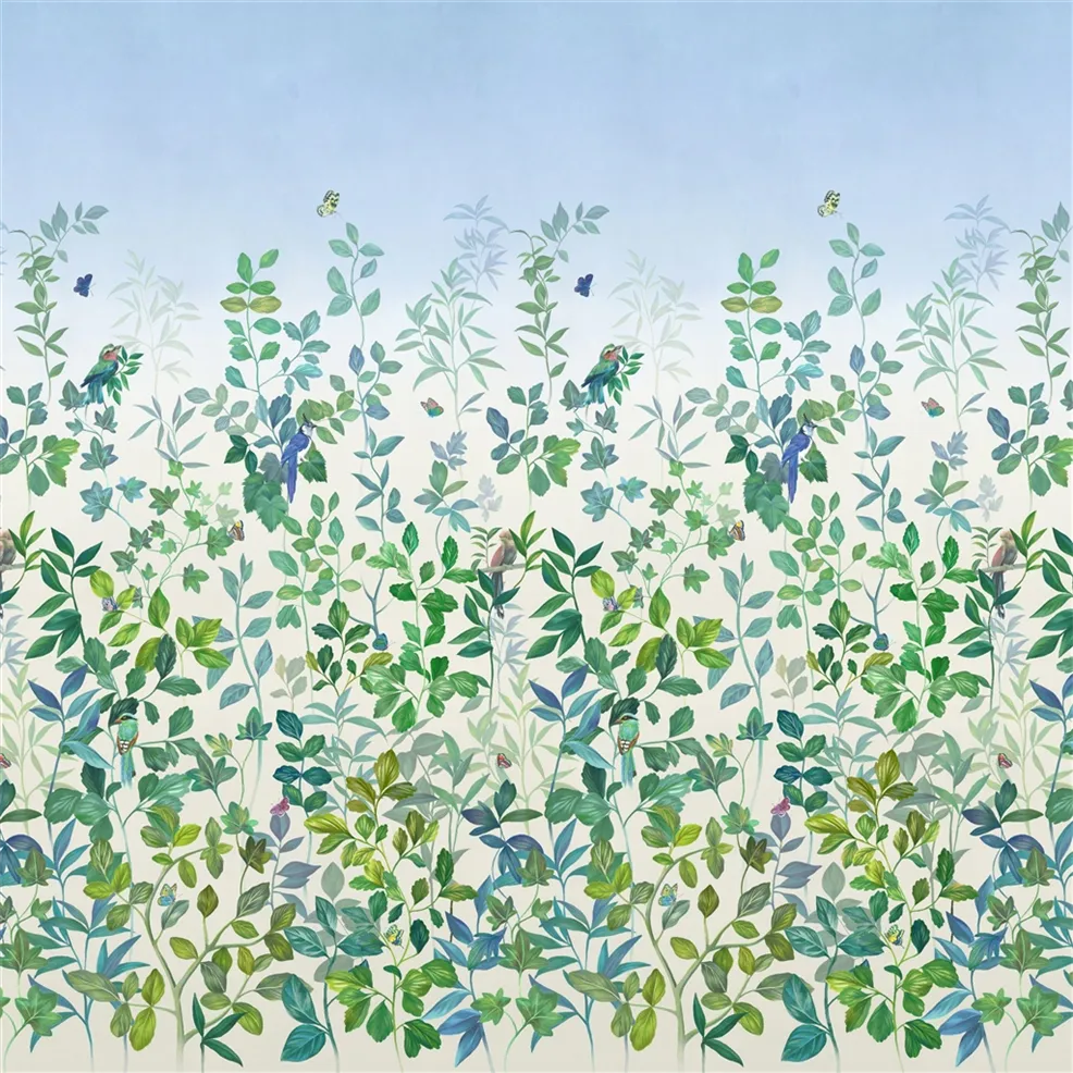 Voliere Summer Garden Panel 02 Sky Wallpaper | Designers Guild Europe